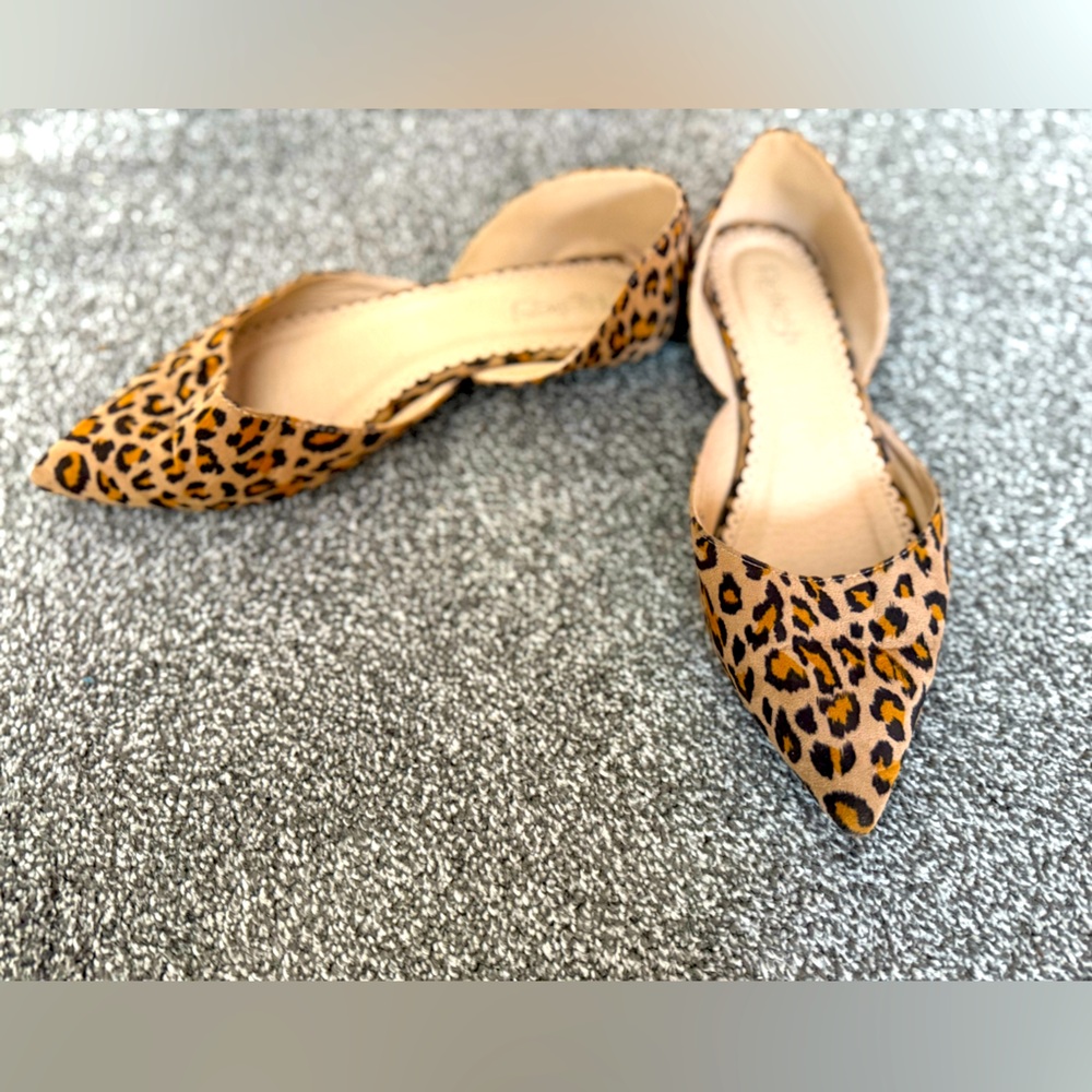 Leopard Pointed Toe Ballet Flats